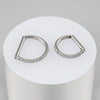 D Shape Hinged Septum Ring with Cubic Zirconia 16G Clicker for Conch and Helix - Image 3