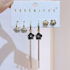 6pcs Pendant Earring Set Star Flower Butterfly and Simple Hoop Earrings Jewelry Gold Plated Accessory - Image 13