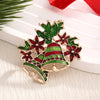 Christmas Jewelry Sweet Alloy Enamel Rhinestone Christmas Bells Brooch Pin For Women Clothing Accessories - Image 3