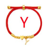 Stainless Steel Gold Color Heart A-Z Initial Letter Bracelet Men Luck Red Rope Charm Bracelet For Women Men Jewelry Gift - Image 11