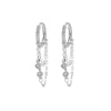 Chain Hoop Piercing Earring with Square and Waterdrop Details - Image 27