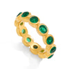 Stackable Water Drop Cubic Zirconia Ring in Gold-Tone Stainless Steel - Image 15