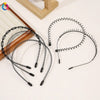 Metal Hair Band for Men Women Unisex Black Wavy Hair Head Hoop Band Sports Headband Hairband Hair Accessories Gifts - Image 5
