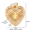 Shell Gold Inlaid Zirconia Charm Geometry Pendant,Holy Religious Jesus Virgin Mary Jewelry Necklace Accessories Supplies - Image 14