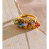 Size 678 Stainless Steel Colorful Zircon Round Ball Drop Charm Ring for Women Handmade Finger Jewelry - Image 2