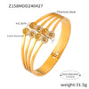 eye-catcher Carving Design Stainless Steel Bangle For Women Bracelet Charm Jewelry Wedding Banquet Gift - Image 7