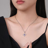Thai Silver Witch Knot Necklace Wicca Witchcraft Necklace with Purple Cubic Zirconia Supernatural Jewelry for Women - Image 4