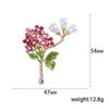 Enamel Hydrangea Brooches for Women Unisex Pearl Flower Pin Plant Lapel Pins Office Party Friend Gifts Jewelry Accessories - Image 29