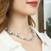 8mm Cubic Zirconia Necklace For Women Round Shape Crsytal Claw Setting Colorful Zircon Chokers Beads Neck Jewelry - Image 4