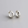 Silver Matte Minimalism Unisex Huggies Ear Hoops Earrings for Women Gothic Piercing Men's Jewelry - Image 24