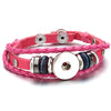 Leather 18MM Snap Button Bracelet Bangle Handmade Braided Leather Snap Bracelets for Women Men Buttons Jewelry - Image 40