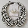 Multilayer Imitation Pearls Large Collar Choker Necklace Earrings Women Jewelry Sets Indian Statement Crystal Necklace - Image 7