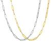 Silver Paperclip Necklace, Women's Paperclip Clavicle Necklace Birthday Party Jewelry - Image 1