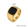 Stylish Square Stone Ring for Men, Stainless Steel Signet Ring,Birthday Party Gift for Him Dad - Image 11