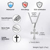 Hip Hop Cross Necklace for Men Women,50/55/60cm Stainless Steel Chic Cross Pendant,Christian Classic Jewelry Gifts - Image 6