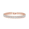 Square Cubic Zirconia Tennis Bracelet 2.5mm or 4mm in Silver-Tone Gold-Tone and Rose Gold-Tone - Image 16