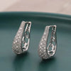 Gold Color/Silver Color Hoop Earrings Female Bright Zirconia Accessories Delicat Hollow-out Design Party Jewelry - Image 2