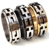 20pcs Rotatable Men Ring Stainless Steel Spinner Ring Cross Spin Rotating Ring 8mm Wedding Band Man Punk Ring Party Jewelry - Image 12
