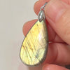 Blue Labradorite Pendant Irregular Shape Bead Stone Orange Necklace for Men Women - Image 39