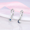Silver Star And Moon Women Earrings Brilliant Wedding Engagement Star Earrings Jewelry Gift - Image 5
