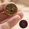 Dragon House Targaryen Ring Cosplay Three Head Dragon Golden Alloy Metal Rings Jewelry Party Costume Accessories Gifts - Image 1