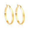 Hoop Earrings Stainless Steel Gold Plated Round Huggie Earrings For Women Party Jewelry Gifts Accessories - Image 1