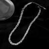 Dieyuro 316L Stainless Steel 3in1 Crossover Snake Chain Necklace Bracelets For Women Girl Jewelry Set - Image 33
