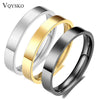 Vqysko 3mm Gold Color Filled Rings for Women Girls Stacking Stackable Band Thumb Pointer Finger Plain Ring Comfort Fit - Image 1