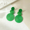 Stylish Dangle Earrings Trio Circle Design Daily Outfits Party Accessories Stuff Red Orange Big Earrings - Image 7