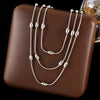 316L Stainless Steel Multilayer Wearing Chain Necklace Bracelet Set For Women Gold Color Jewelry - Image 9