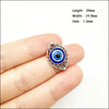 Palm Oval Flower Connectors Antique Silver Plated Blue Resin Eyes For Bracelets Charms Making Jewelry Hcjbab - Image 8