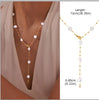 Stainless Steel Lariat Necklace Gold Plated, Dainty Long Necklace Laryered Necklaces For Women Girls, Y Shape Drop Pendant - Image 22