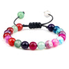 Braided Stone Bead Bracelet with Multiple Bead Sizes - Image 7