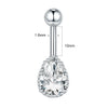 1pc Belly Button Piercing for Women Zircon Moon Butterfly Belly Button Ring Cartilage Navel Earring Jewelry Piercing ombligo - Image 2
