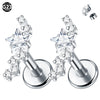1Pc Titanium Cz Crystal Ear Cartilage Tragus Helix Daith Piercing Internal Thread Lip Stud Labret Piercing Body Jewelry 16G - Image 3