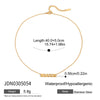 Simple Classic Gold Color Stainless Steel Rhinestone Ribbed Love Pendant Necklace Stackable Square Necklace Women's J - Image 7