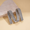 Full Rhinestones M Leter Brooches for Women Men Gold Color Shiny Twisted Geometric Pins Overcoat Suit Badge Accessories Gifts - Image 2