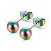 1Pair Small Round Ball Stud Earring For Women Men Stainless Steel Needle Push Back Ear Studs Simple Jewelry - Image 12