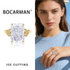 Bocarman Rectangular Ice Cut Mint Green Cubic Zirconia Copper Ring For Women Vintage Engagement Wedding Adjustable Jewelry - Image 18