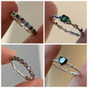 Vintage Geometric Zircon Open Finger Rings For Men Women Jewelry Gift Party Hip Pop кольцо женское - Image 2