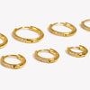 Cubic Zirconia Huggie Hoop Earrings in Multiple Sizes - Image 2
