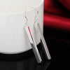 Silver Rectangle Geometry Dangle Drop Earrings For Women Ladies Vintage Jewelry Accessories - Image 1