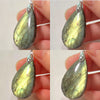 Pink Labradorite Pendant Irregular Shape Bead Stone Purple Necklace for Men Women - Image 39