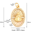 Shell Gold Inlaid Zirconia Charm Geometry Pendant,Holy Religious Jesus Virgin Mary Jewelry Necklace Accessories Supplies - Image 9