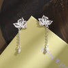 Silver Hollow Butterfly Stud Earrings For Women Jewelry Accessories Prevent Allergies - Image 3