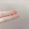 Tiny Minimalist Silver Plated Korean Mini Small Flower Stud Earrings for Women Teens Temperament Daily Wear Ear Piercing Jewelry - Image 29