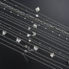 13Pcs/Set Simple Temperament Necklace Set Butterfly Pearl Heart Star Zircon Silver Color Necklace for Women Jewelry Gift - Image 5