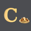 Copper material 18mm height A-Z 26 capital letter brooch men's suit coat collar needle accessories - Image 4