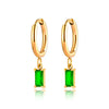 Stainless Steel Geometric Square Hoop Earrings Sparkling Cubic Zirconia Crystal Earrings Jewelry For Women - Image 14