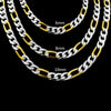 6/8/10MM Men's Figaro NK Chain Necklace Stainless Steel Gold Color Mixed Silver Color Curb Link For Women Jewelry Gift - Image 3